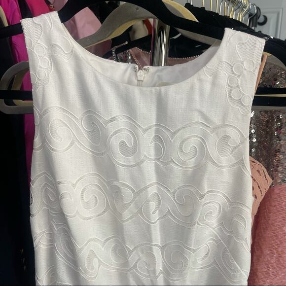 0238 ELIZA J White Sheath Lace Dress - Picture 6 of 10